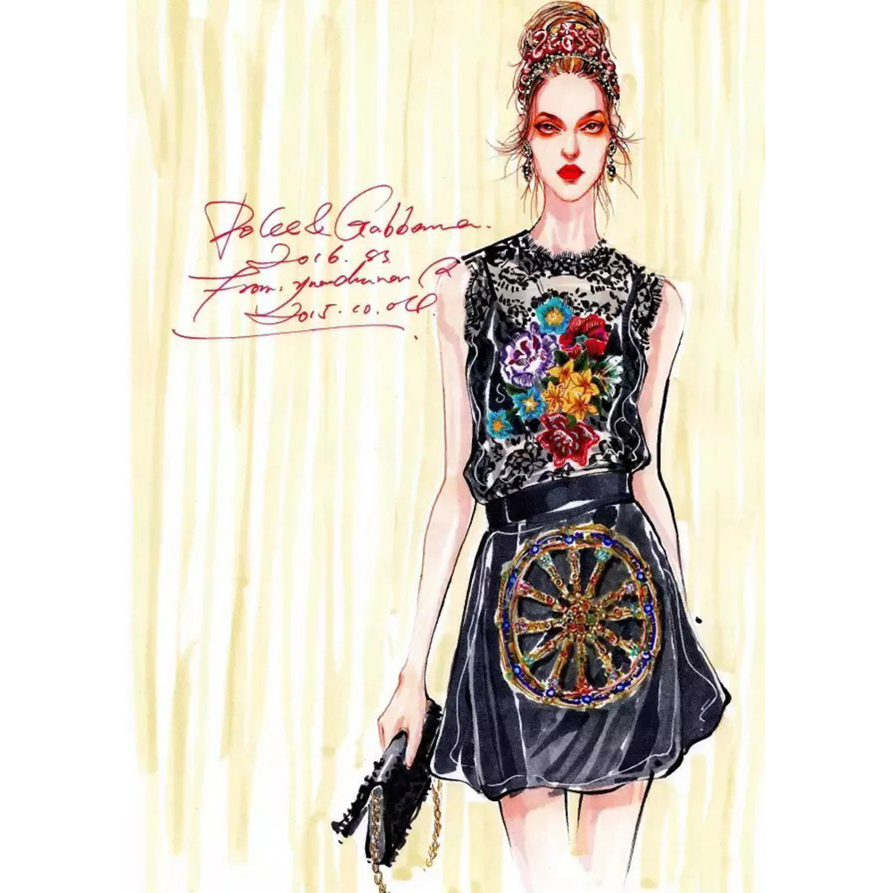 

Fashion Design Women - Round Drill Diamond Painting - 30*50CM, 501 Original
