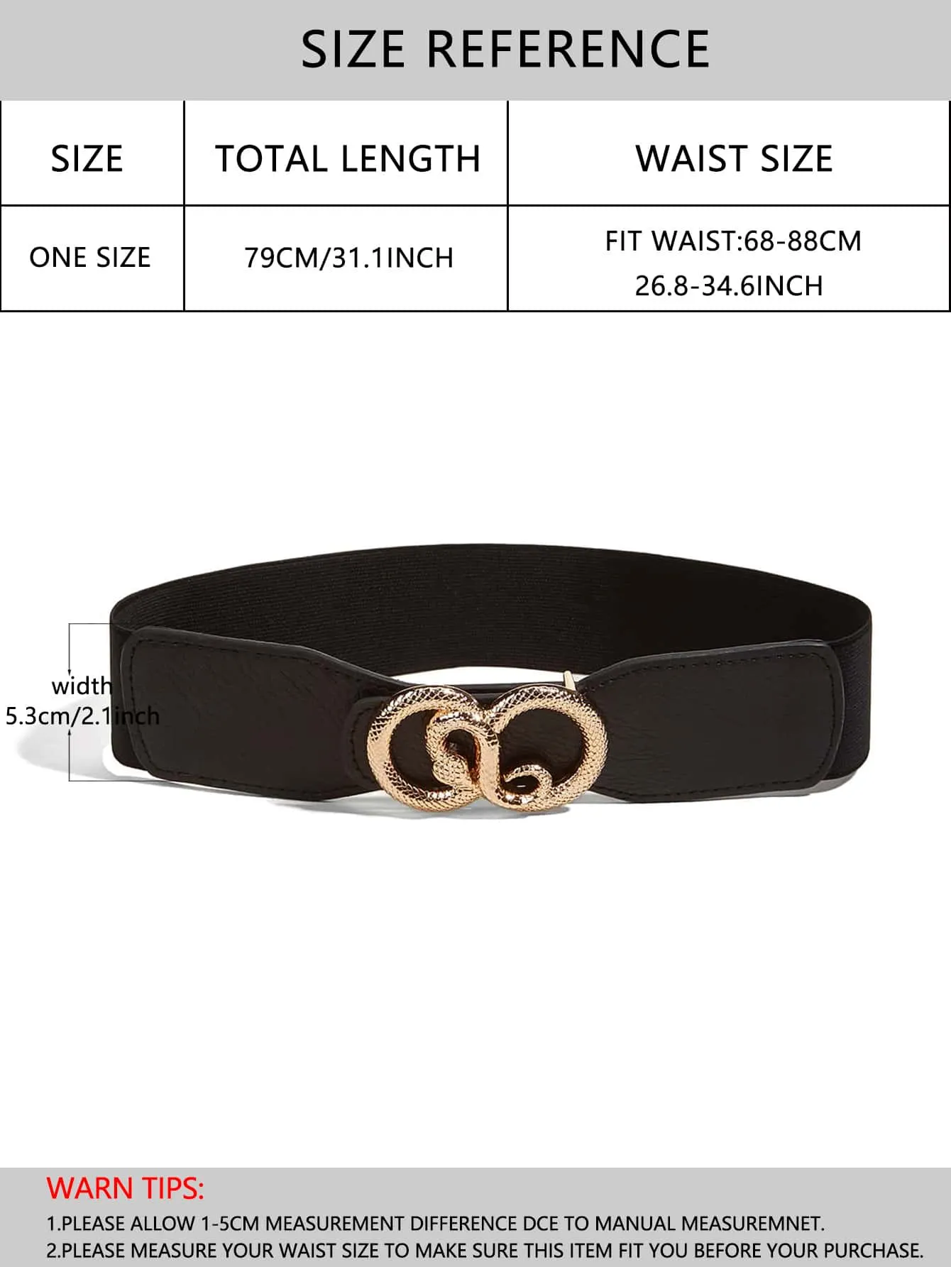 Snake Design Buckle Belt