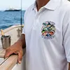 Men's Casual Short-Sleeve Polo Shirt For Outdoor & Beach Vacations-south Waters Way Down Youth In The Deep Blue by Inlyline
