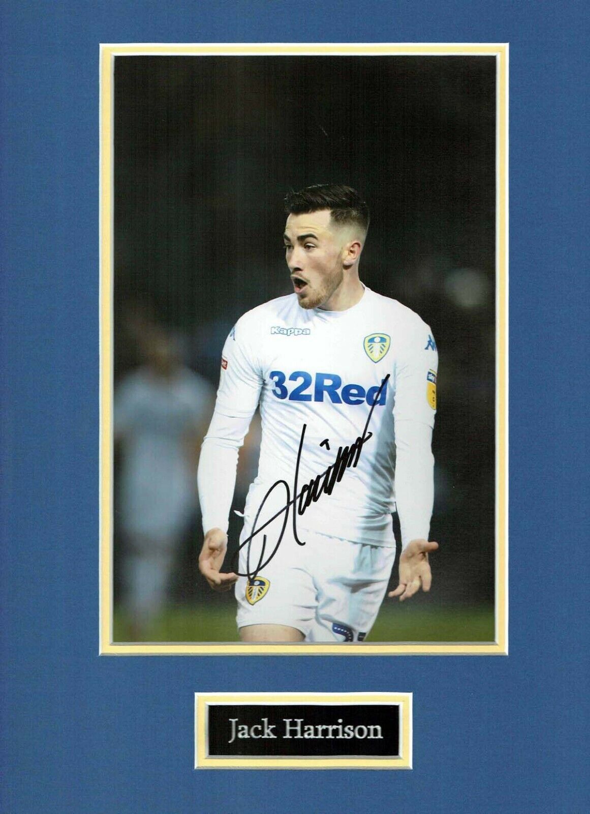 Jack HARRISON Leeds United LUFC Signed & Mounted Photo Poster painting Display AFTAL COA