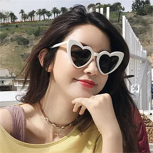 White Heart-shaped Sunglasses