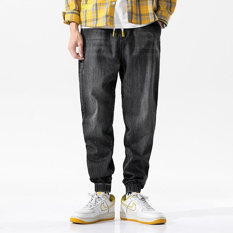 Men's Clothing Autumn Jeans Men's plus Size Retro Sports Trousers Loose Men Jeans