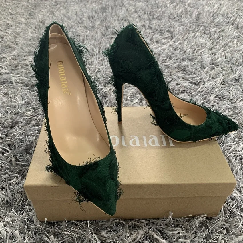 Brand Shoes Woman Sexy High Heels Women Shoes Pumps Stilettos Shoes For Women Green High Heel 12cm/10cm/8cm Party Wedding Shoes