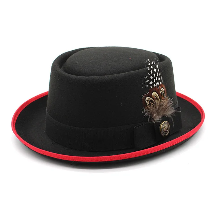 Cliff Bowler Hat-Black/Red
