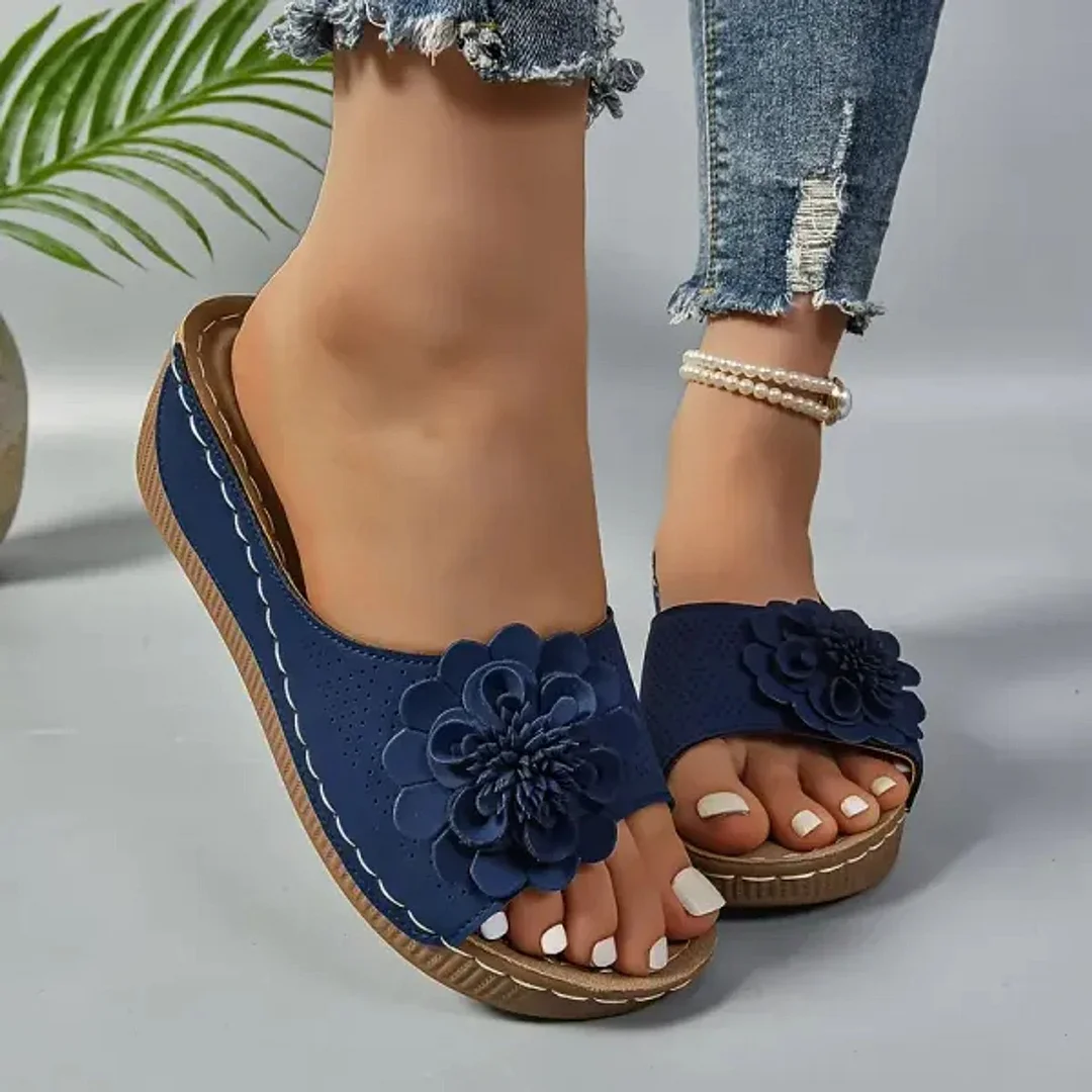 🚶&zwj;♀️💥Hottest today 70% OFF💥 Comfortable non-slip solid color open-toe wedge sandals for women