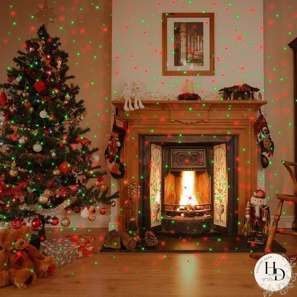 Moving Full Sky Star Laser Projector Landscape Lighting Red&Green Christmas Party LED Stage Light Outdoor Garden Lawn Laser Lamp