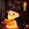 Cute Ghost Reading Book Night Light Easy To Use Halloween Cute Night Light Lightweight for Indoor Party Desk Outdoor Halloween Decoration