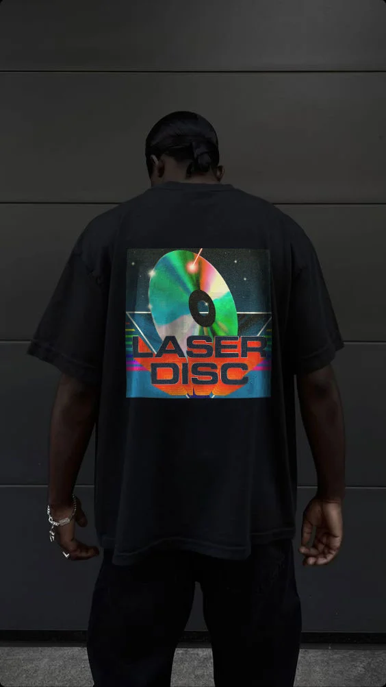 Laser Disc Printing Casual Men's T-shirt