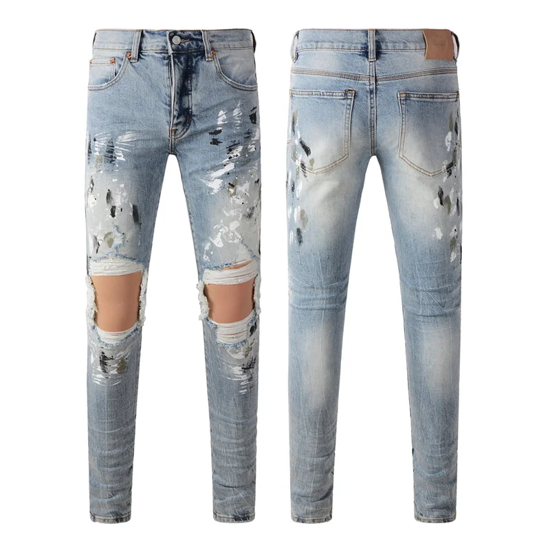 Purple Fashion Jeans 9100