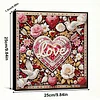 Framed Diamond Painting - Special Shaped - Love Flowers Bird (25x25cm)