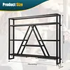 [US Local Warehouse] A-Line Bar Stand Wall Mounted Wine Rack Metal Bottle&Glass Holder Display Shelf