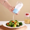 Quantitative salt jar PET transparent seasoning jar kitchen household salt bottle sealed moisture-proof seasoning jar