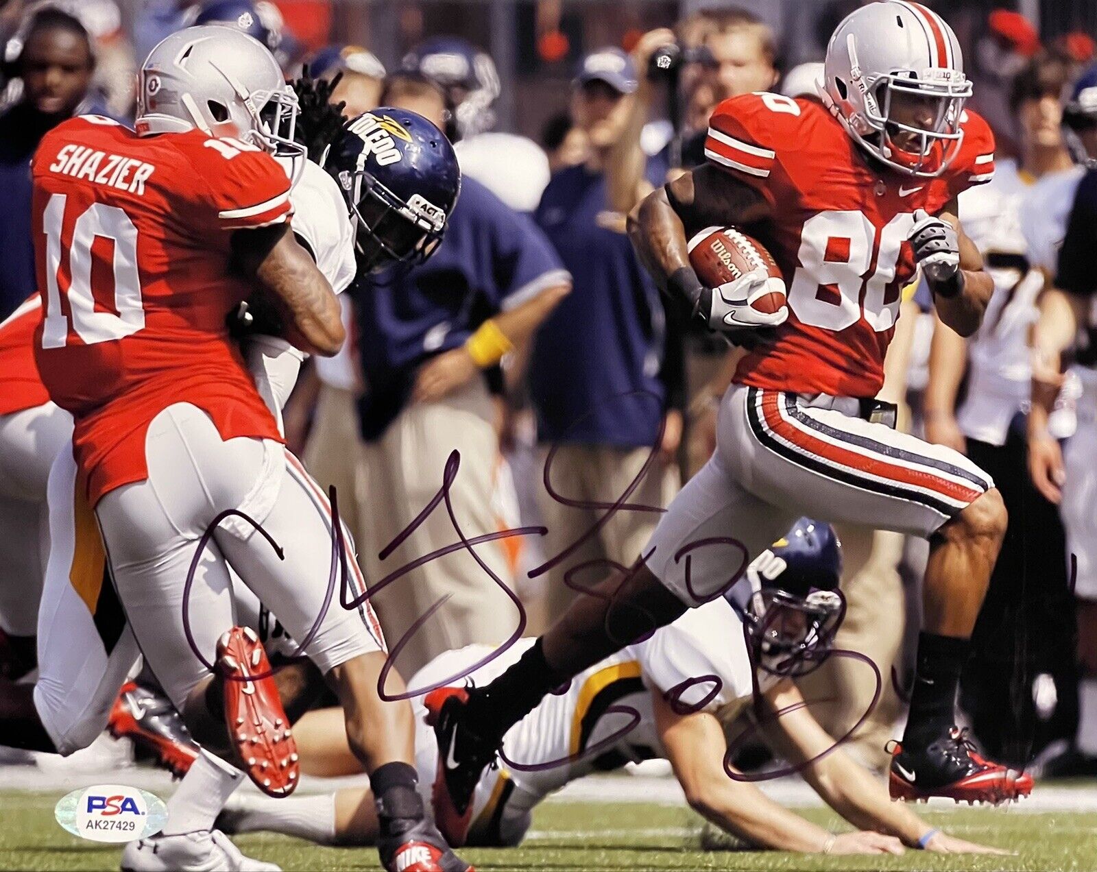 Chris Fields Signed Autographed Ohio State Buckeyes 8x10 Photo Poster painting PSA/DNA