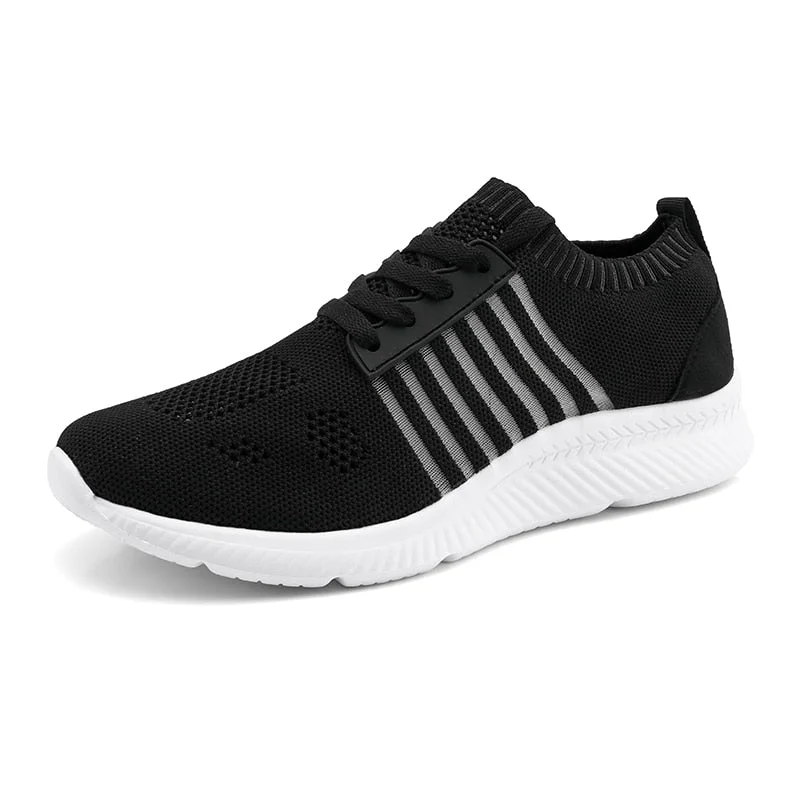 Mens Casual Shoes White Lace-Up Breathable Couple Sport Shoes Sneakers Basket White Black Tennis Mens Trainers Zapatillas Hombre