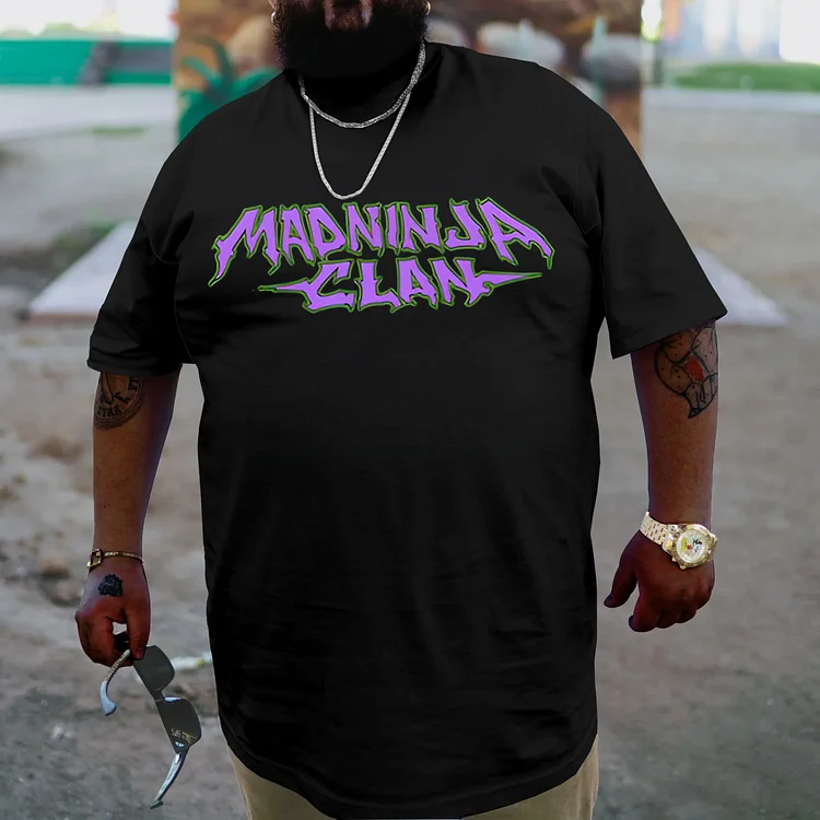 Gothic Plus Size Madninja Clan Casual T-Shirt