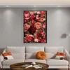 (US Only)Rose Printed Cross Stitch Kit 50x74cm DIY 11CT Thread Art Needlework Home Art