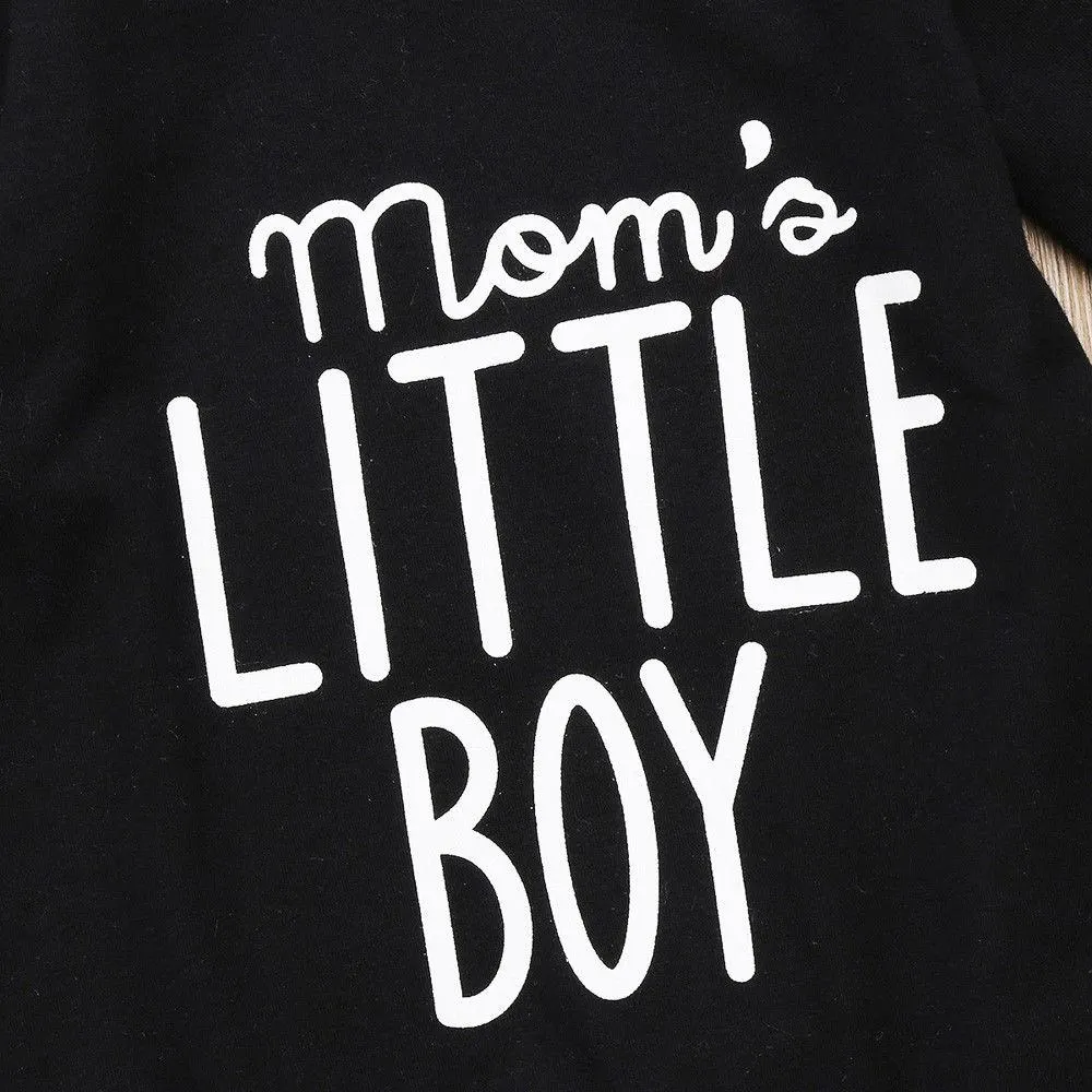 2017 Brand New Fashion Newborn Toddler Infant Baby Boys Romper Long Sleeve Jumpsuit Playsuit Little Boy Outfits Black Clothes