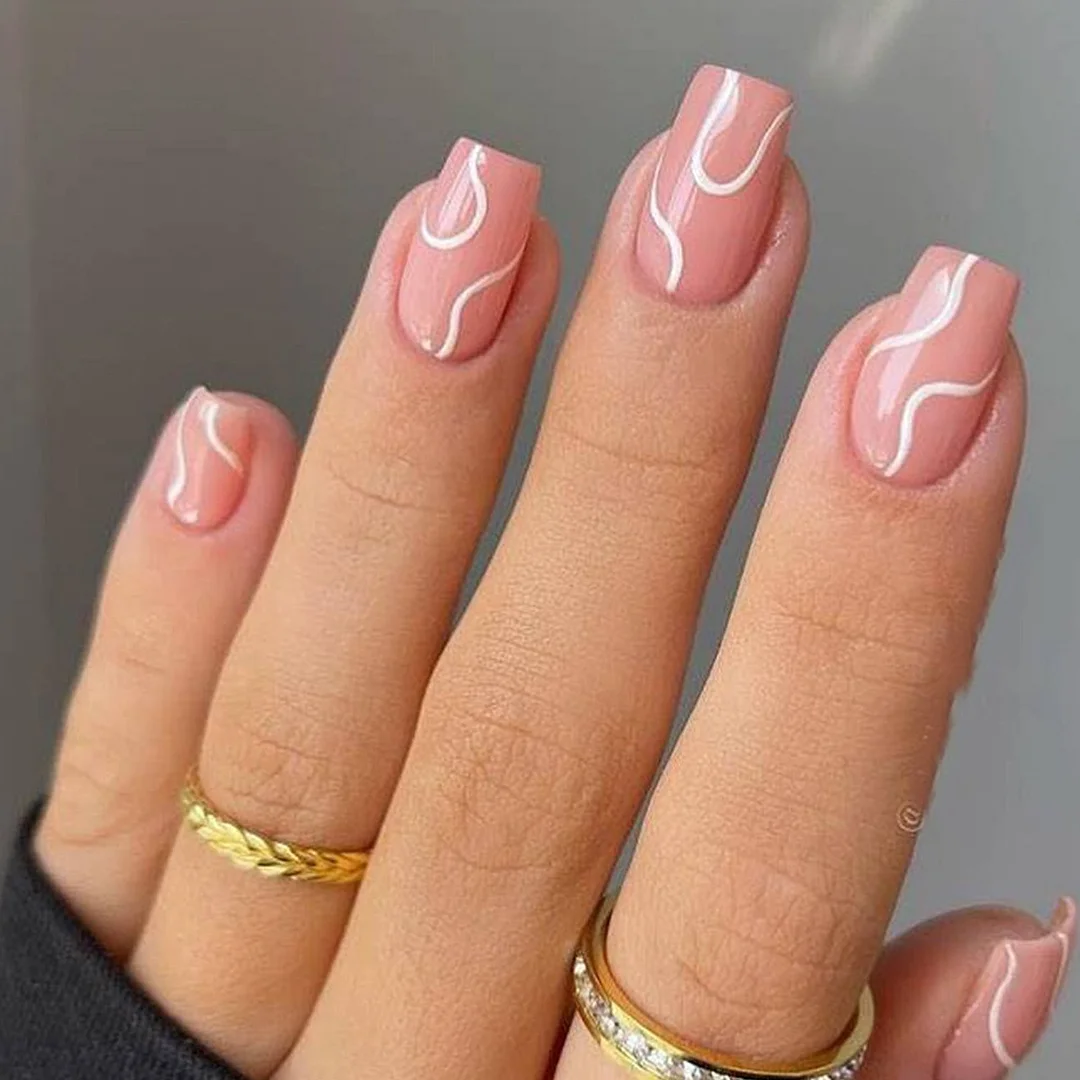 Churchf Wear Nail Line Art Nail Coloring Fake Nails Press On Nail Wear Nails