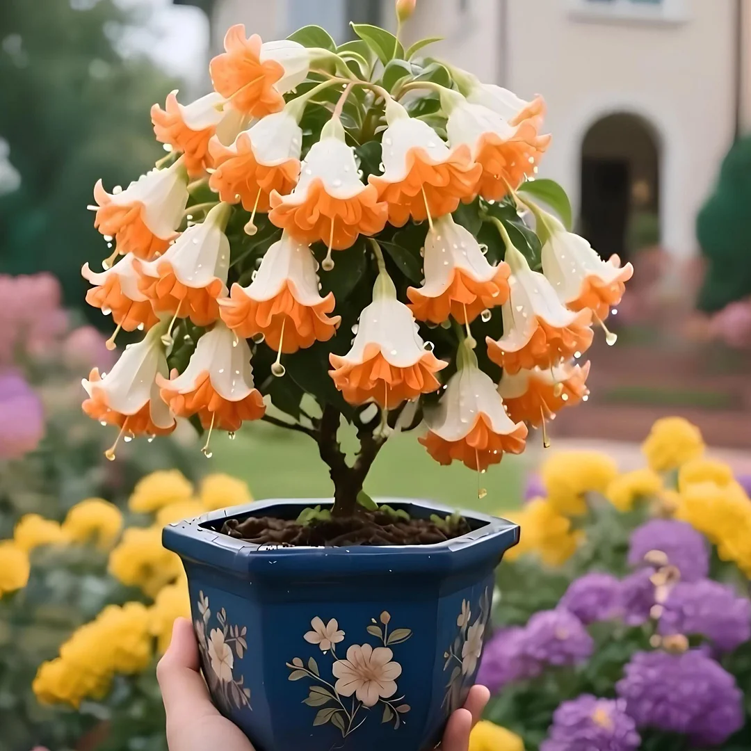 Orange white-🔔Double Fuchsia Bulbs