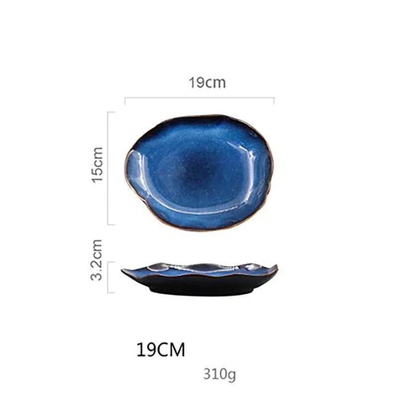 Ceramic Deep Blue Sea Dish Plate