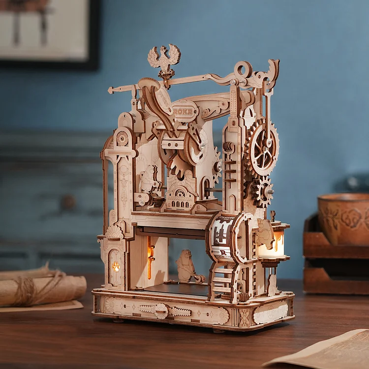 Robotime: 【Rokr New Arrival】Build your own classic printing press