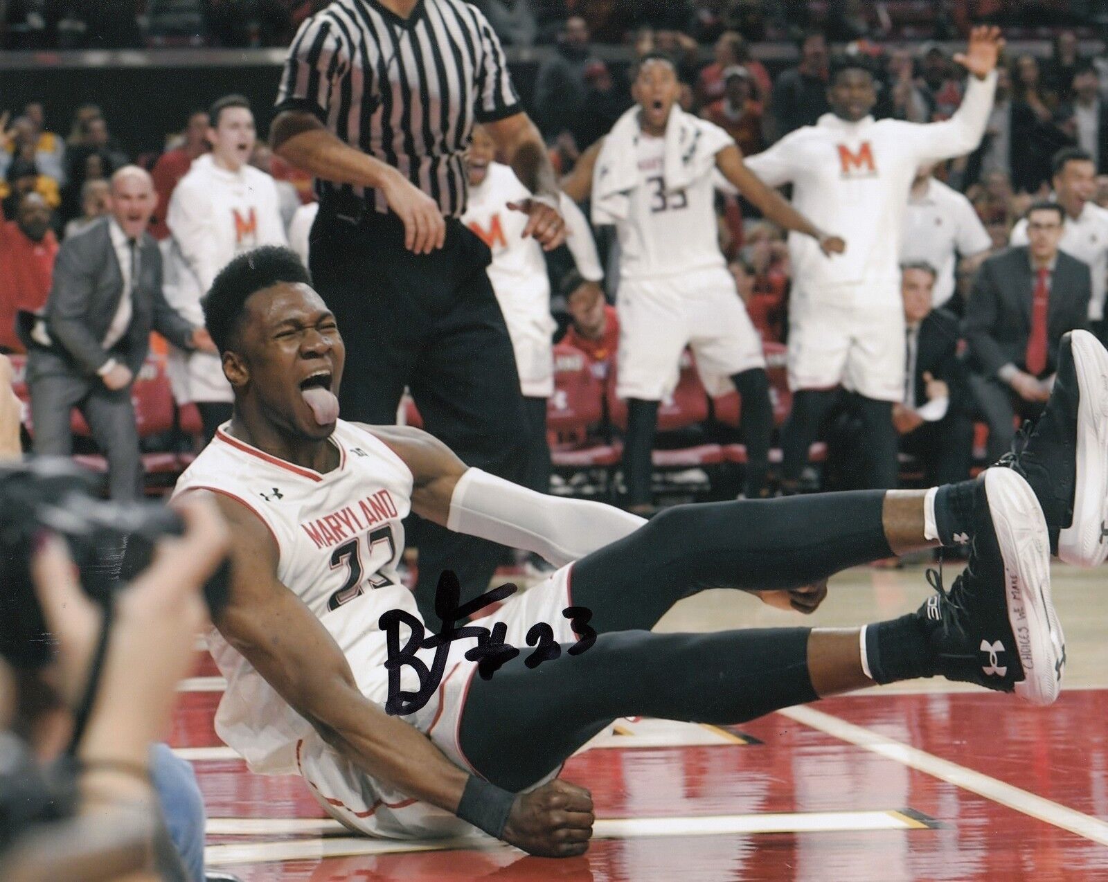 BRUNO FERNANDO signed (MARLYLAND TERRAPINS) Basketball DRAFT 8X10 Photo Poster painting W/COA