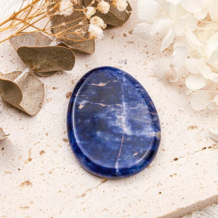 Sodalite Calm Thumb Worry Stone