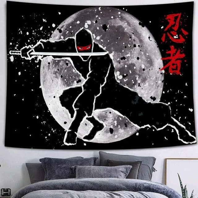 Psychedelic Galaxy Tapestry Nebula Mountains Galaxy Artwork Japanese Wildlife elk Boho Manga Wall Hanging Dorm anime tapestry