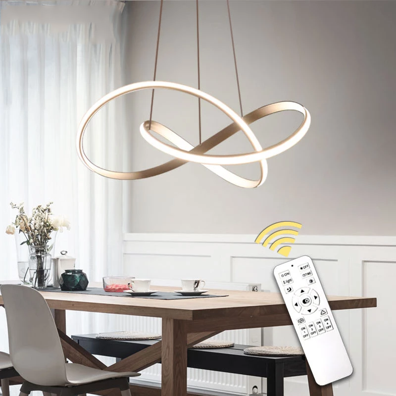 Hanging Lamp Moedern Led Pendant Light For Living Room Bedroom Dining Room Kitchen Lustres White&Black&Gold Pendant Lamp Fixture