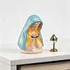 LED Mary Prayer Statue Night Light Warm Light Religious Mother Decor Lights Multi-Purpose Soft Glow Resin Statue Table Lamp for Spiritual Peace Comfort