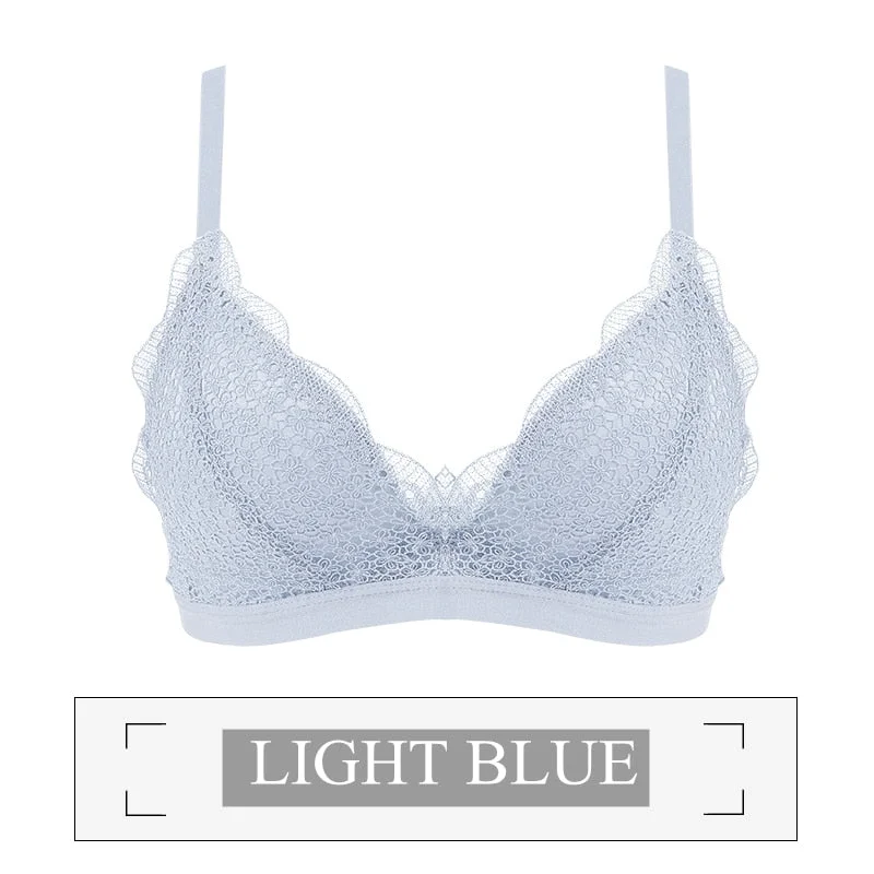 Cute Lace Push Up Bra Seamless Girls Bras Women Brassiere Ladies A B Cup Lingerie Comfort Bralette Thin Underwear Female