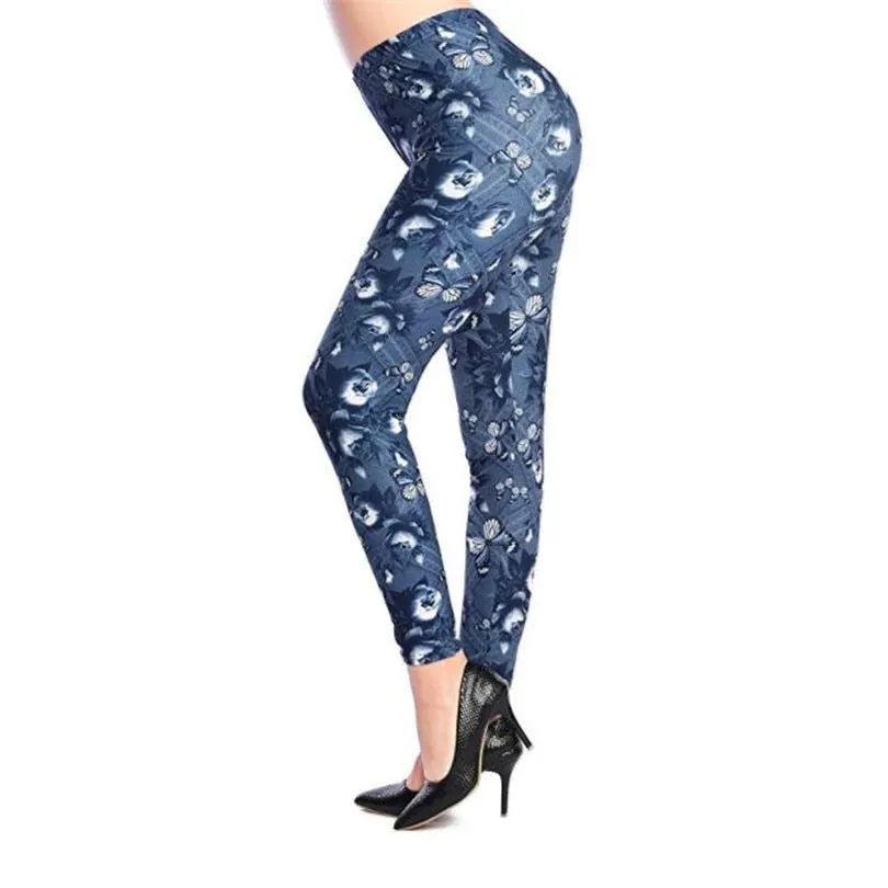 Women Sporting Pants Push Up Workout Trousers Woman Print Sexy Leggings Fitness Leggins High Waist Jeggings Elastic
