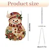 Snowman Acrylic DIY Diamond Painting Pendant Double-Sided Print Kit