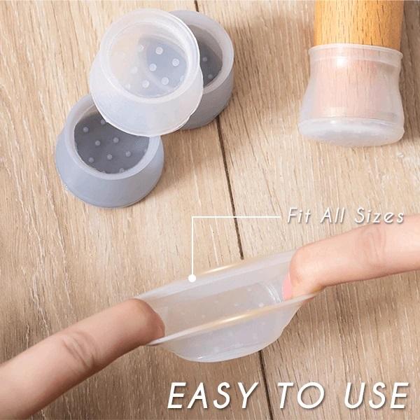 The furniture silicone protection covers are very convenient and easy to apply, protect your floor from any scratches, and reduces noises when moving the furniture around.