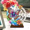 (US Local)Special Shape Flowers Butterfly Diamond Painting Spinning Calendar for Beginners