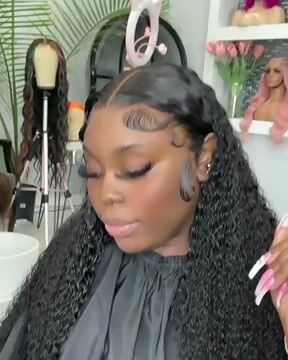 Rosabeauty 250% 30Inch Loose Deep Wave Lace Front Wig 13x6 Transparent Human Hair Wigs Remy Curly 4X4 Lace Closure Wig For Women