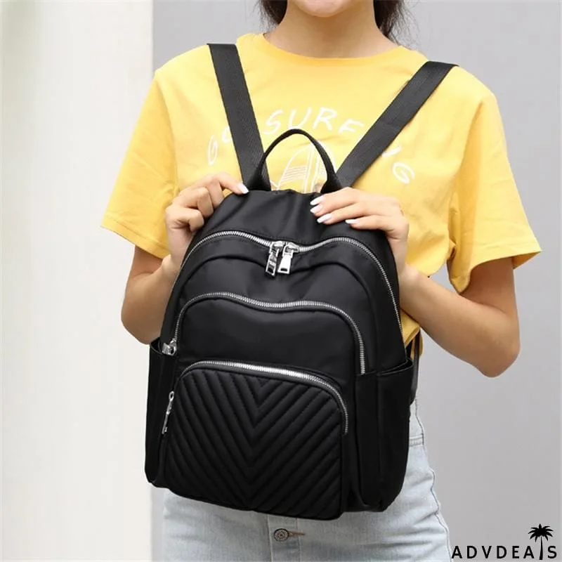 Great Simple Design Single Flat Top Handle All-Around Zip Fastening Backpack