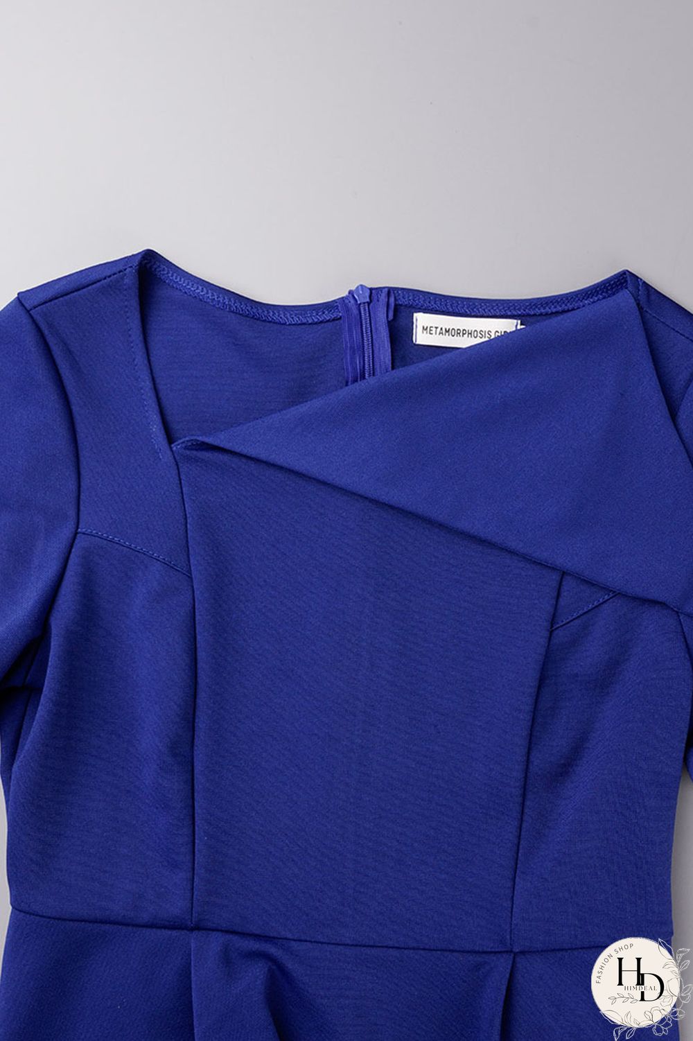 White Elegant Solid Patchwork Oblique Collar One Step Skirt Dresses