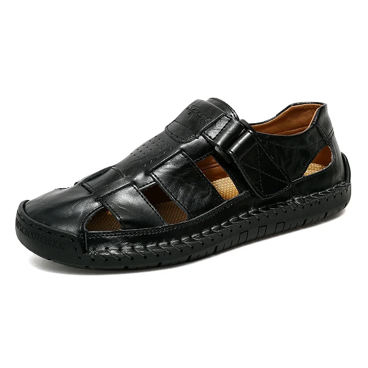 Men's Outdoor Daily Summer Hand-sewn Soft Leather Casual Sandals