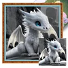 Dragon-11CT Stamped Cross Stitch 40*40cm