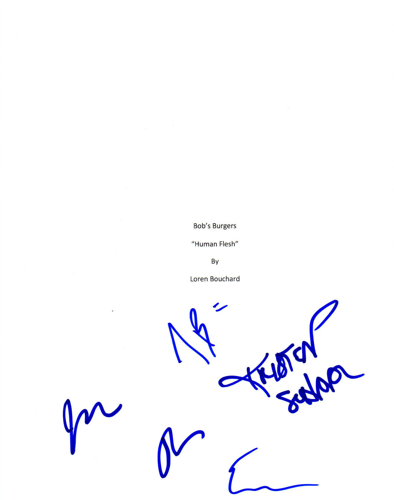 GFA x5 Cast TV Stars * BOB'S BURGERS * Signed Script Cover MH1 COA