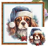 Christmas Dog-11CT Stamped Cross Stitch 40*40cm/15.75*15.75in