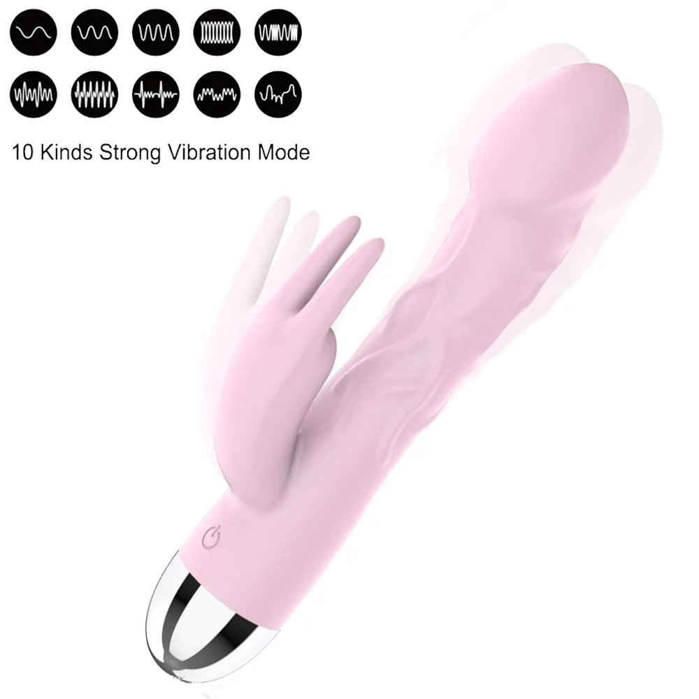 Versatile 10 Mode Vibrating Rabbit Dildo with Waterproof and Ergonomic Design