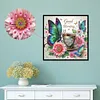 5D DIY Partial Special Shaped Drill Diamond Painting Butterfly Coffee Kit40x40cm (A)