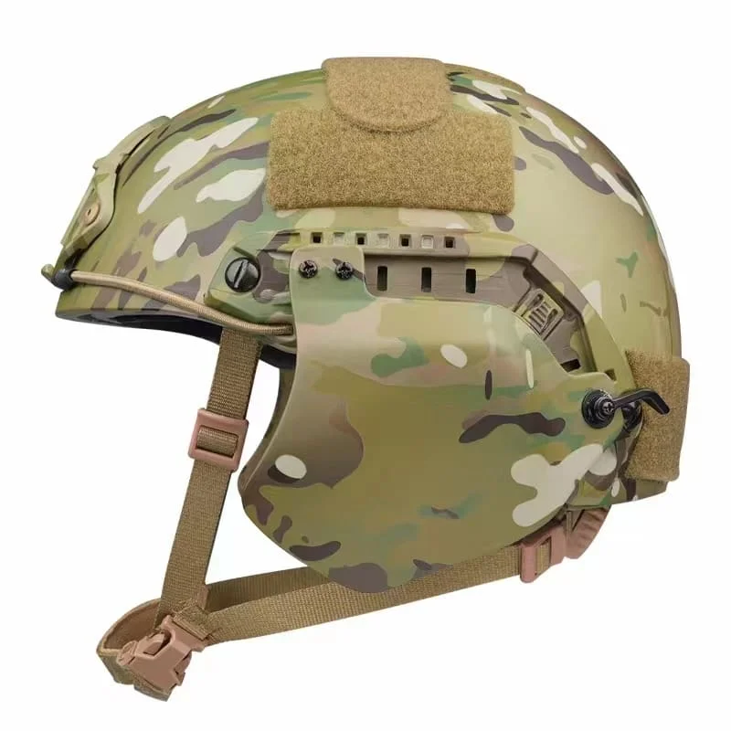 【2023 New】NIJ Level IV FAST Full Cut Kevlar Ballistic Helmet with a pair of Fast IV Aramid Fiber Ballistic Earmuffs