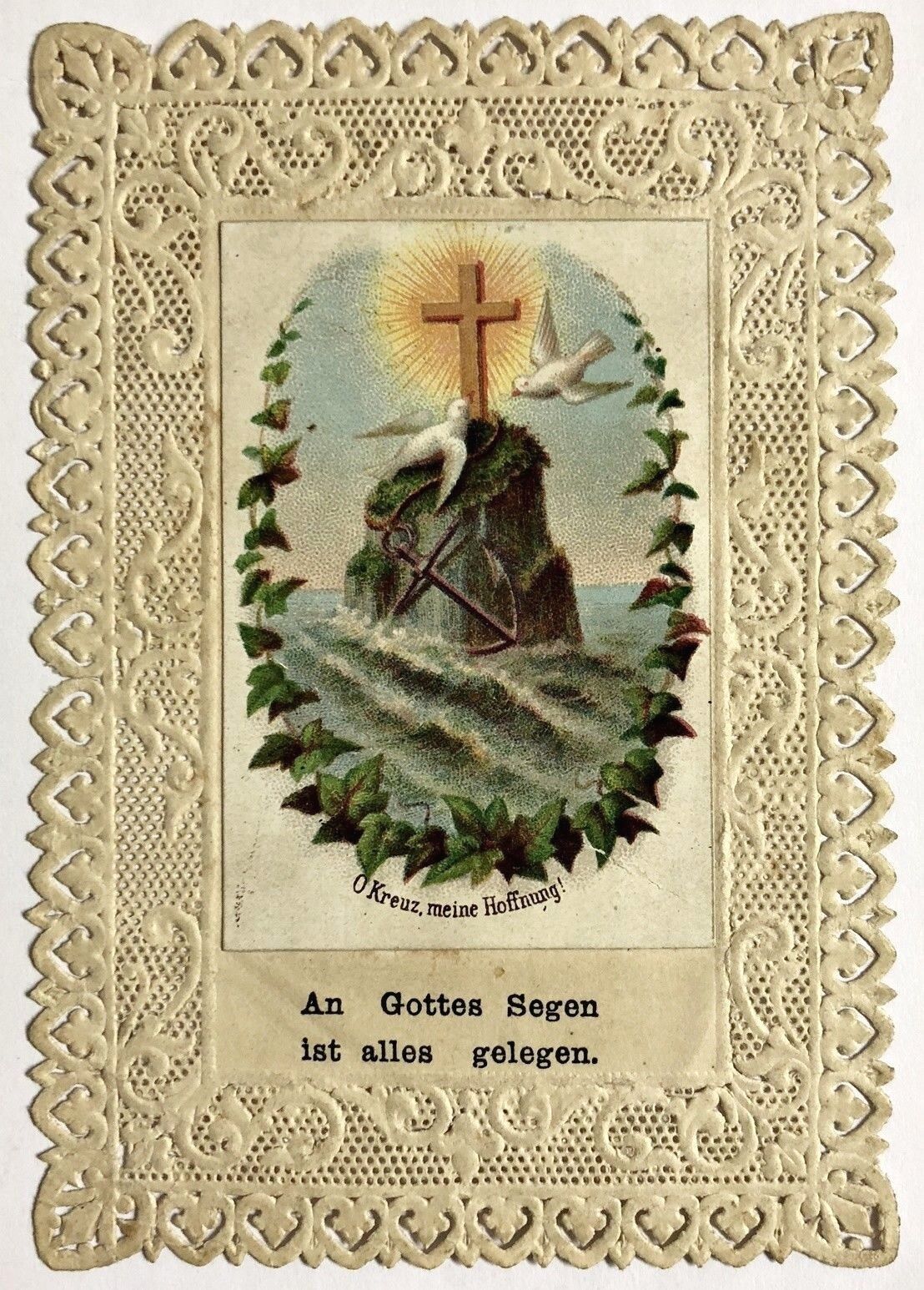 Holy Cross Mountain Holy Icon Devotional Picture Top Image Coloured (B-5962
