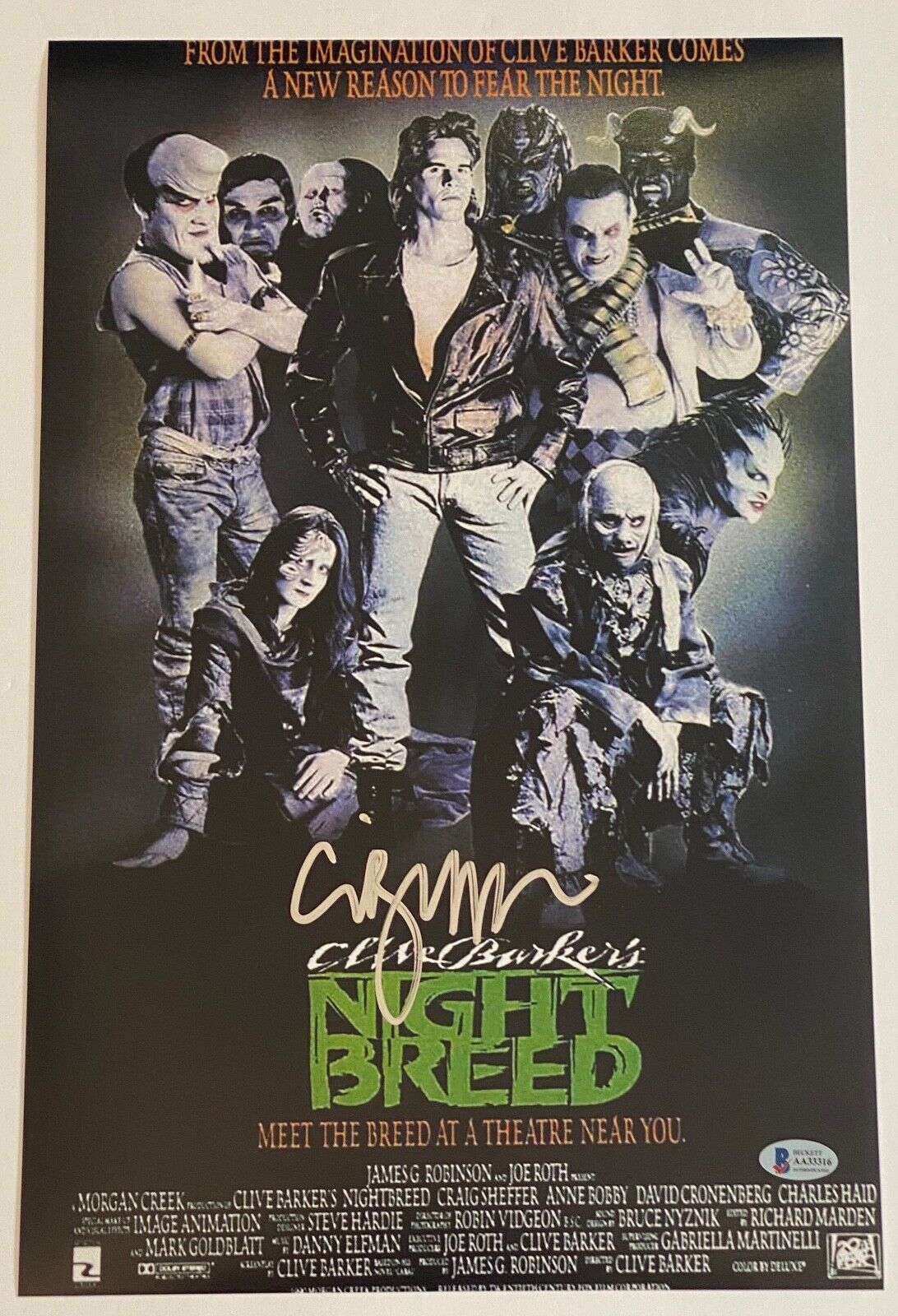 Clive Barker Signed Autographed Nightbreed 11x17 Movie Poster Photo Poster painting Beckett COA