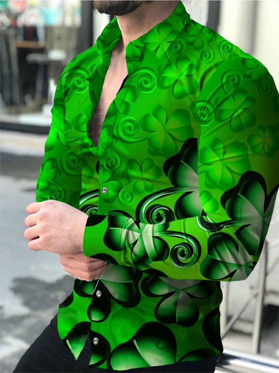 Men's St. Patrick's Day 3d Shamrock Shirt