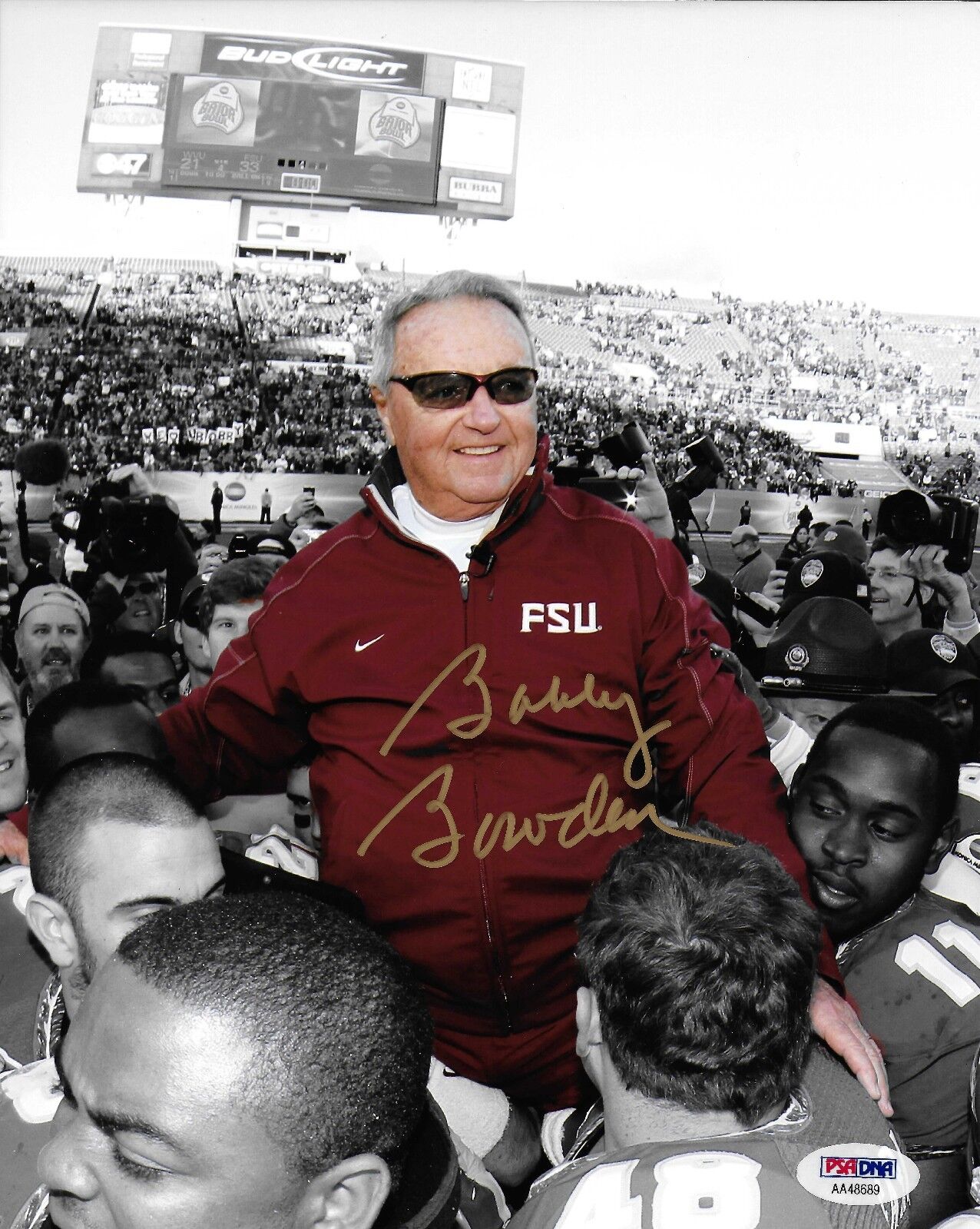 Bobby Bowden Signed FSU Football 8x10 Photo Poster painting PSA/DNA COA Florida State Picture