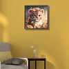 >SALE<5D DIY Full Round Drill Partial AB Diamond Painting Tiger Decor 45x45cm
